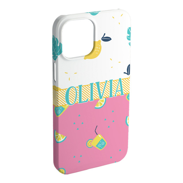 Custom Summer Lemonade iPhone Case - Plastic - iPhone 15 Pro Max (Personalized)