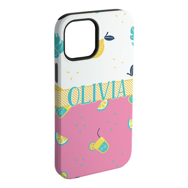 Custom Summer Lemonade iPhone Case - Rubber Lined (Personalized)