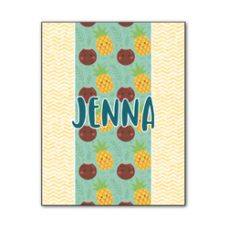 Pineapples and Coconuts Wood Print - 11x14 (Personalized)