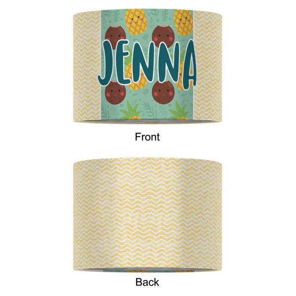 Pineapples and Coconuts 12" Drum Lampshade - APPROVAL (Fabric)