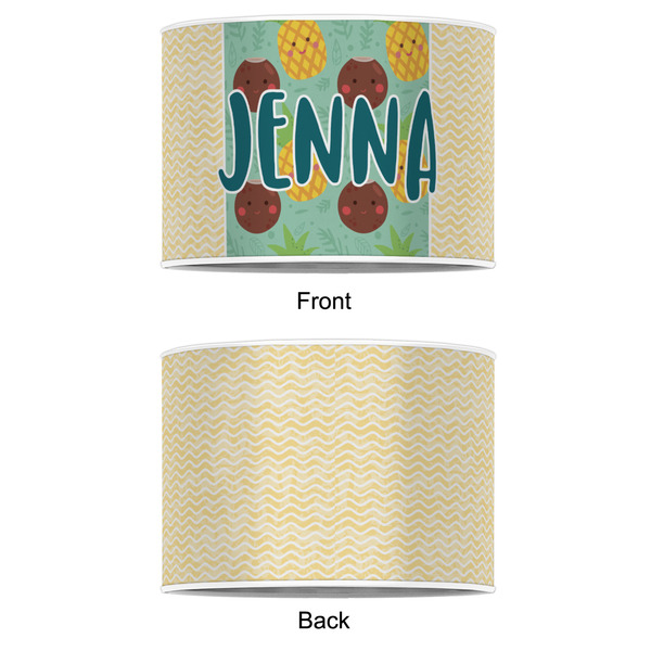 Pineapples and Coconuts 12" Drum Lampshade - APPROVAL (Poly Film)