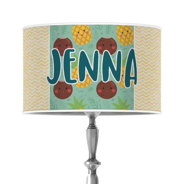 Custom Pineapples and Coconuts 12" Drum Lamp Shade - Poly-film (Personalized)
