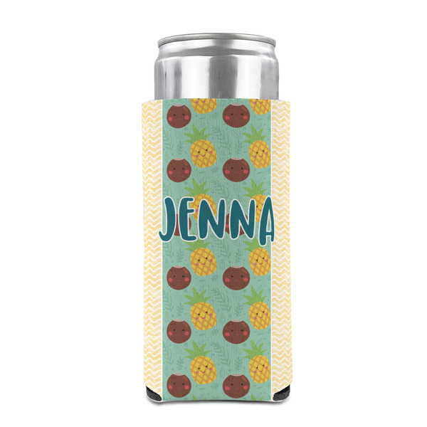 Pineapples and Coconuts 12oz Tall Can Sleeve - FRONT (on can)