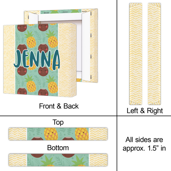 Pineapples and Coconuts 12x12 - Canvas Print - Approval