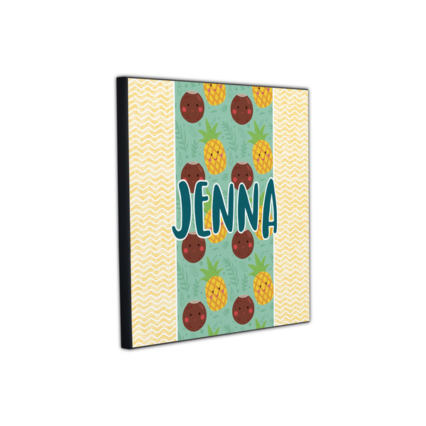 Pineapples and Coconuts 12x12 Wood Print - Angle View