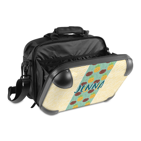 Pineapples and Coconuts 15" Hard Shell Briefcase - Open