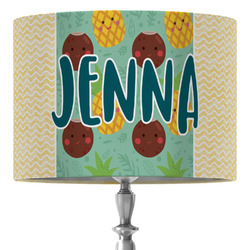 Pineapples and Coconuts 16" Drum Lamp Shade - Fabric (Personalized)