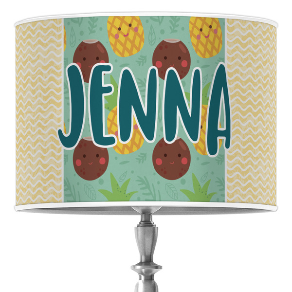 Custom Pineapples and Coconuts 16" Drum Lamp Shade - Poly-film (Personalized)