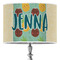 Pineapples and Coconuts 16" Drum Lampshade - ON STAND (Poly Film)