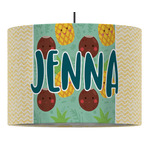 Pineapples and Coconuts Drum Pendant Lamp (Personalized)