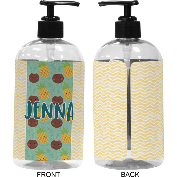 Pineapples and Coconuts 16 oz Plastic Liquid Dispenser (Approval)