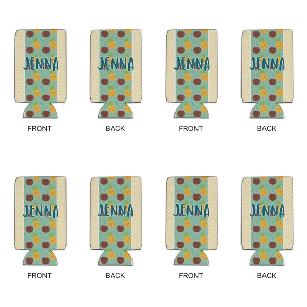 Pineapples and Coconuts 16oz Can Sleeve - Set of 4 - APPROVAL