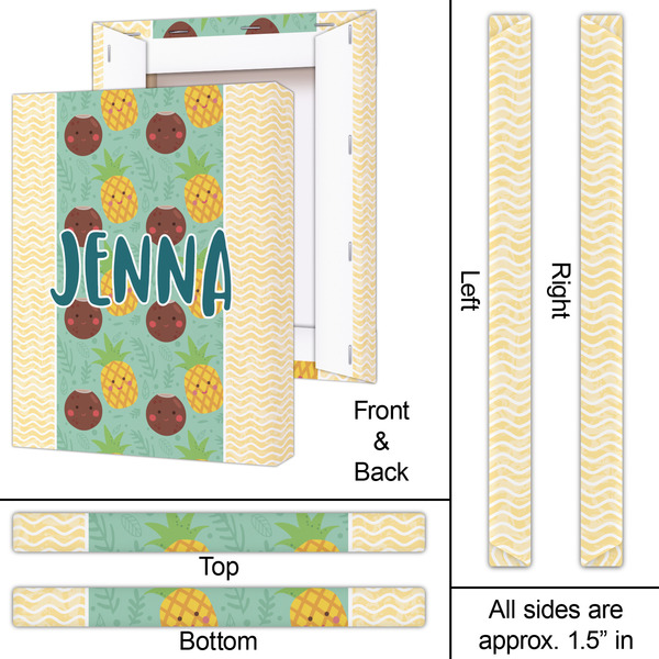 Pineapples and Coconuts 16x20 - Canvas Print - Approval