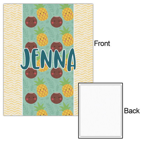 Pineapples and Coconuts 16x20 - Matte Poster - Front & Back