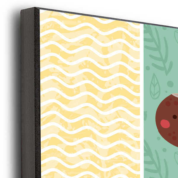 Pineapples and Coconuts 16x20 Wood Print - Closeup