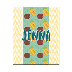 Pineapples and Coconuts Wood Print - 16x20 (Personalized)