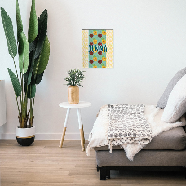 Pineapples and Coconuts 16x20 Wood Print - In Context