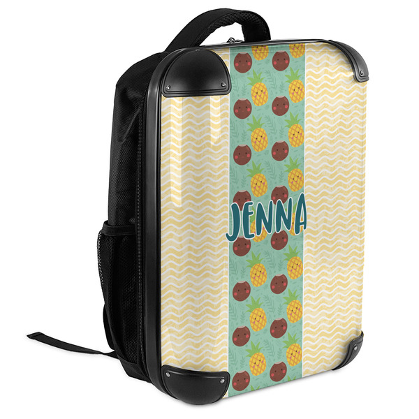 Pineapples and Coconuts 18" Hard Shell Backpacks - ANGLED VIEW