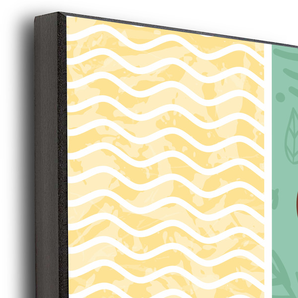 Pineapples and Coconuts 20x24 Wood Print - Closeup