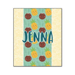 Pineapples and Coconuts Wood Print - 20x24 (Personalized)