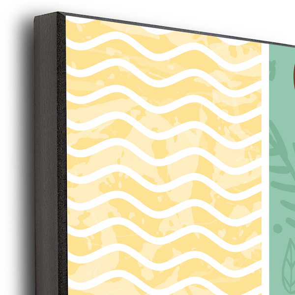 Pineapples and Coconuts 20x30 Wood Print - Closeup