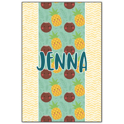 Pineapples and Coconuts Wood Print - 20x30 (Personalized)