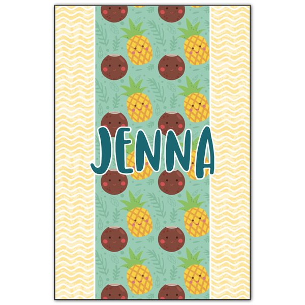 Custom Pineapples and Coconuts Wood Print - 20x30 (Personalized)
