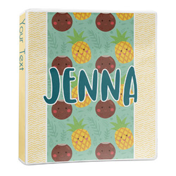 Pineapples and Coconuts 3-Ring Binder - 1 inch (Personalized)