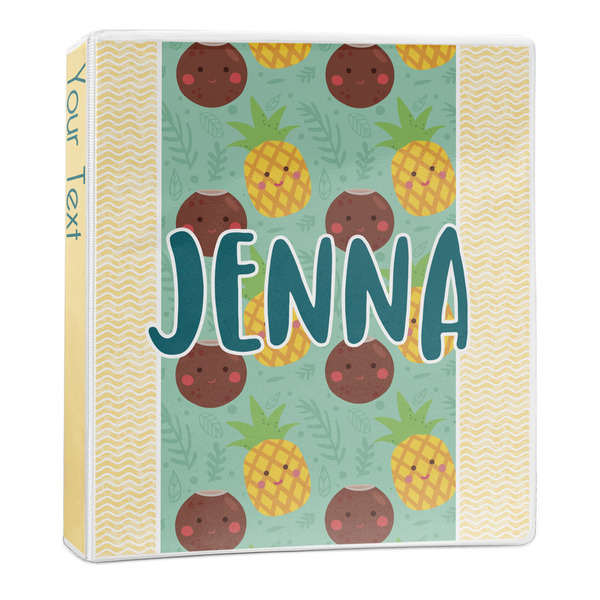 Custom Pineapples and Coconuts 3-Ring Binder - 1 inch (Personalized)