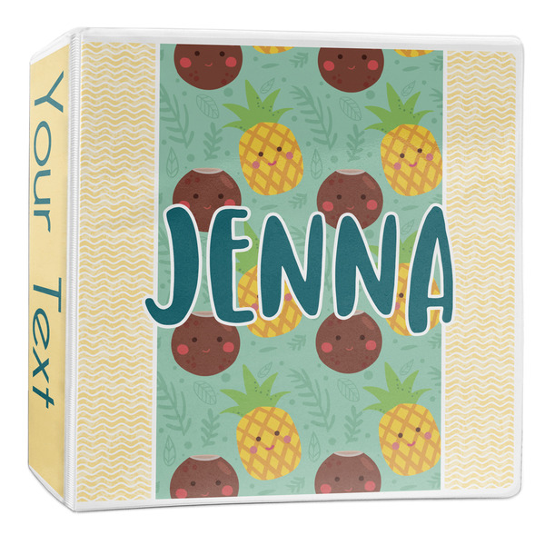 Custom Pineapples and Coconuts 3-Ring Binder - 2 inch (Personalized)