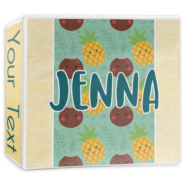 Custom Pineapples and Coconuts 3-Ring Binder - 3 inch (Personalized)