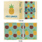 Pineapples and Coconuts 3 Ring Binders - Full Wrap - 1" - APPROVAL