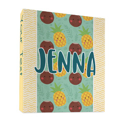 Pineapples and Coconuts 3 Ring Binder - Full Wrap - 1" (Personalized)