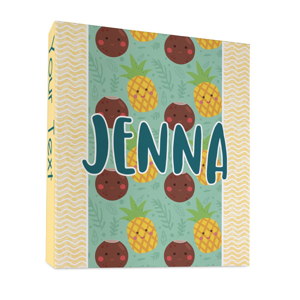 Custom Pineapples and Coconuts 3 Ring Binder - Full Wrap - 1" (Personalized)