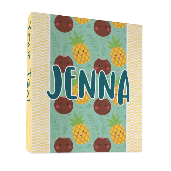 Pineapples and Coconuts 3 Ring Binders - Full Wrap - 1" - FRONT