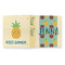 Pineapples and Coconuts 3 Ring Binders - Full Wrap - 1" - OPEN OUTSIDE