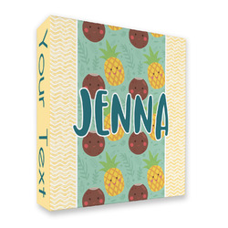 Pineapples and Coconuts 3 Ring Binder - Full Wrap - 2" (Personalized)