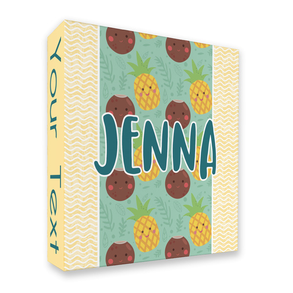 Pineapples and Coconuts 3 Ring Binders - Full Wrap - 2" - FRONT