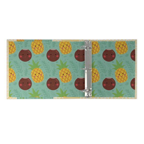 Pineapples and Coconuts 3 Ring Binders - Full Wrap - 2" - OPEN INSIDE
