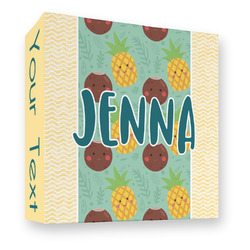 Pineapples and Coconuts 3 Ring Binder - Full Wrap - 3" (Personalized)