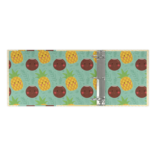 Pineapples and Coconuts 3 Ring Binders - Full Wrap - 3" - OPEN INSIDE
