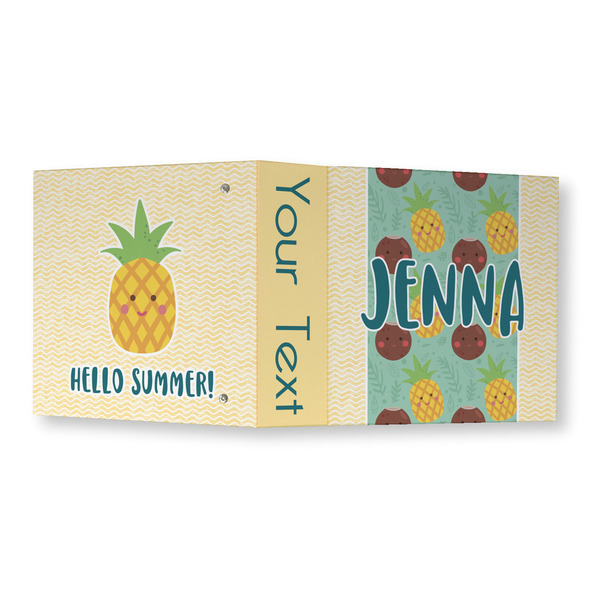 Pineapples and Coconuts 3 Ring Binders - Full Wrap - 3" - OPEN OUTSIDE