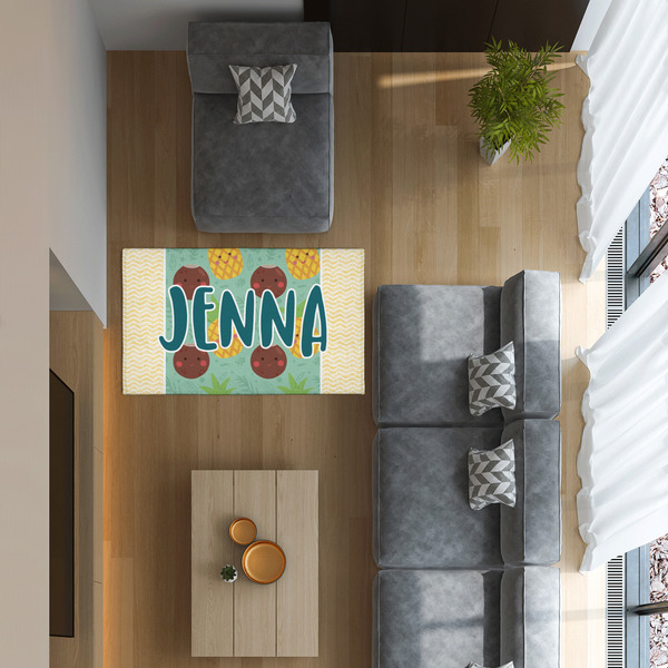 Pineapples and Coconuts 3'x5' Indoor Area Rugs - IN CONTEXT