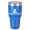 Pineapples and Coconuts 30 oz Stainless Steel Ringneck Tumbler - Blue - Front