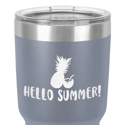 Pineapples and Coconuts 30 oz Stainless Steel Tumbler - Grey - Double-Sided (Personalized)