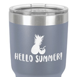 Pineapples and Coconuts 30 oz Stainless Steel Tumbler - Grey - Single-Sided (Personalized)