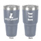 Pineapples and Coconuts 30 oz Stainless Steel Ringneck Tumbler - Grey - Double Sided - Front & Back