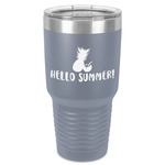 Pineapples and Coconuts 30 oz Stainless Steel Tumbler - Grey - Single-Sided (Personalized)
