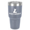 Pineapples and Coconuts 30 oz Stainless Steel Ringneck Tumbler - Grey - Front