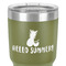 Pineapples and Coconuts 30 oz Stainless Steel Ringneck Tumbler - Olive - Close Up